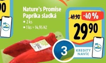 Paprika červená bio Nature'
