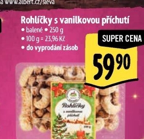 Rohlíčky vanilkové Pekařství a cukrářství Dvorec