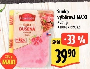 Šunka výběrová dušená Albertovo uzenářství