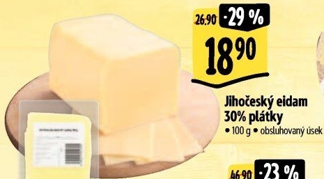 Sýr Eidam Jihočeský 30% Madeta