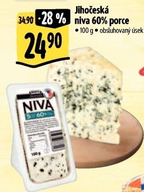 Sýr Niva Jihočeská 60% Madeta