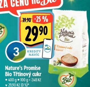 Třtinový cukr bio Nature'