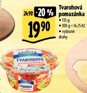 Tvarohová pomazánka Jihočeská Madeta