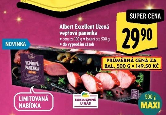 Albert Excellent Uzená vepřová panenka
