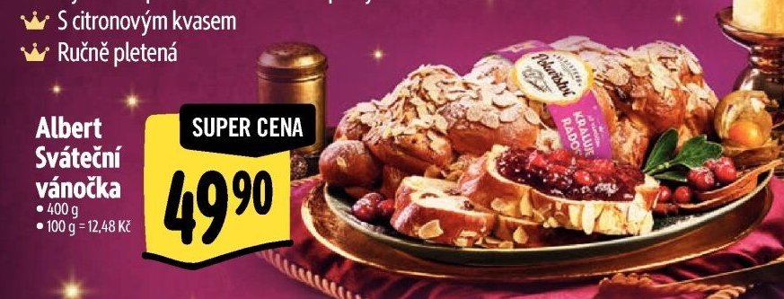 Albert Sváteční vánočka 400 g