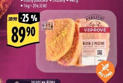 Obalovaný řízek z pečeně