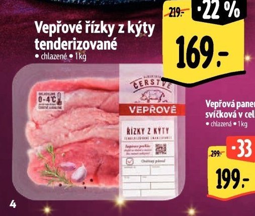 Vepřové řízky z kýty tenderizované