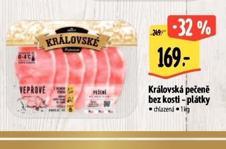 Královská pečeně bez kosti - plátky