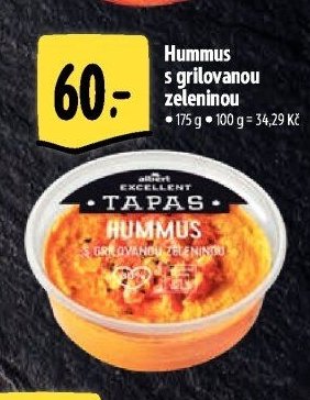 Hummus s grilovanou zeleninou
