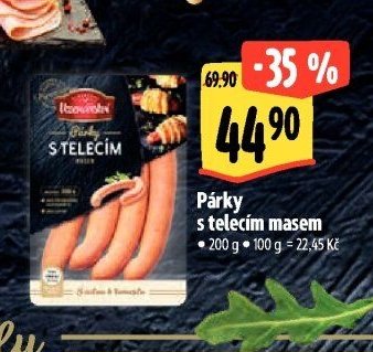 Párky s telecím masem