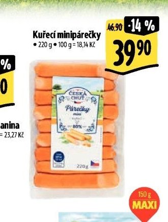 Kuřecí minipárečky 220 g