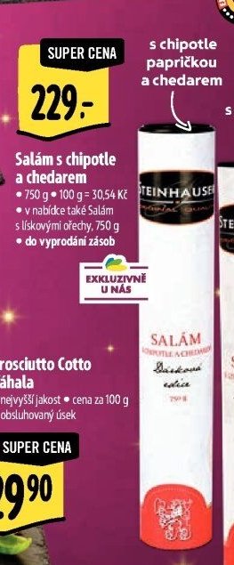 Salám s chipotle a chedarem