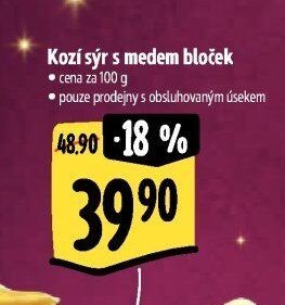 Kozí sýr s medem bloček