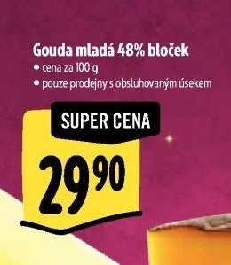Gouda mladá 48% bloček
