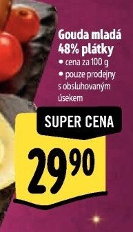 Gouda mladá 48% plátky