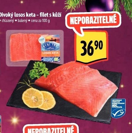 Divoký losos keta - filet s kůží