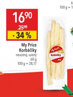 My Price Korbáčky neuzený, uzený