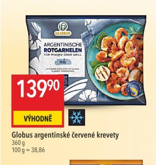 Globus argentinské červené krevety