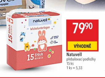Natuvell přebalovací podložky 15 ks