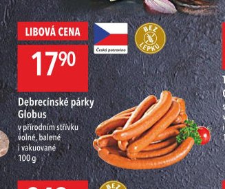 Debrecínské párky Globus