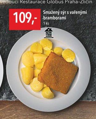 Smažený sýr s vařenými bramborami