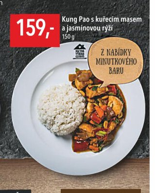 Kung Pao s kuřecím masem a jasmínovou rýží