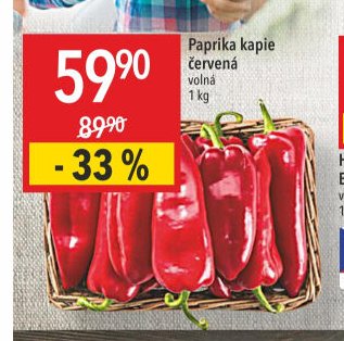Paprika kapie červená