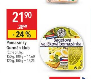 Pomazánky Gurmán klub