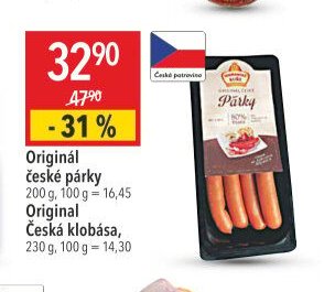 Originál české párky, Original Česká klobása