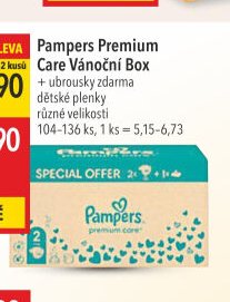 Pampers Premium Care Vánoční Box + ubrousky zdarma