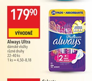 Always Ultra dámské vložky