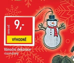 Vánoční dekorace různé druhy