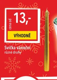 Svíčka vánoční různé druhy