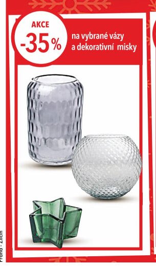 vybrané vázy a dekorativní misky
