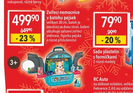 Zvířecí nemocnice v batohu pejsek