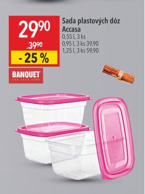 Sada plastových dóz Accasa