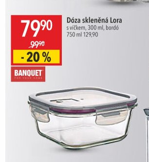 Dóza skleněná Lora