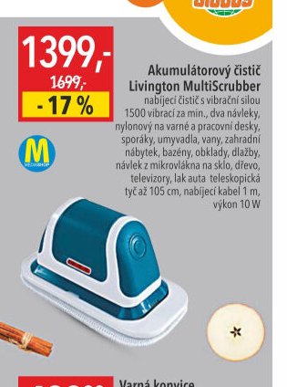 Akumulátorový čistič Livington MultiScrubber