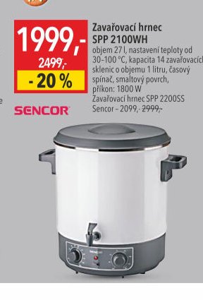 Zavařovací hrnec SENCOR SPP 2100WH