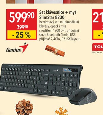 Set klávesnice + myš SlimStar 8230 Genius