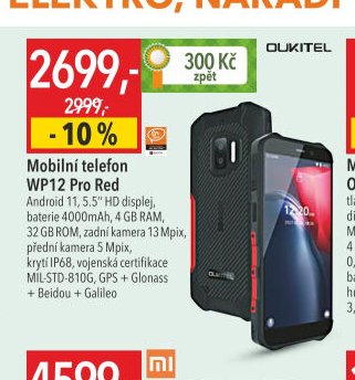 Mobilní telefon WP12 Pro Red