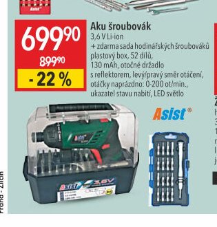 Aku šroubovák 3,6 V Li-ion