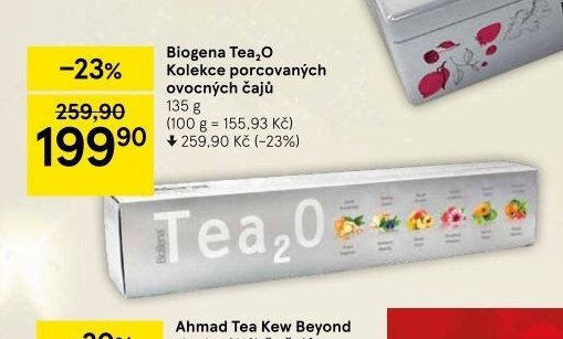 Biogena Tea2O Kolekce porcovaných ovocných čajů
