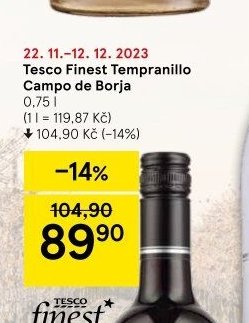 Tesco Finest Tempranillo Campo de Borja