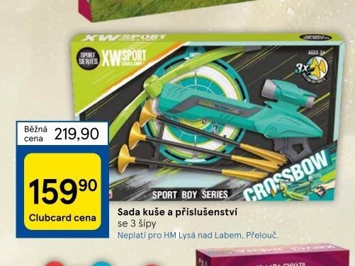Sada kuše a příslušenství se 3 šípy