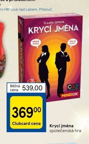 Krycí jména společenská hra
