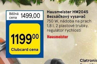 Hausmeister HM2045 Bezsáčkový vysavač