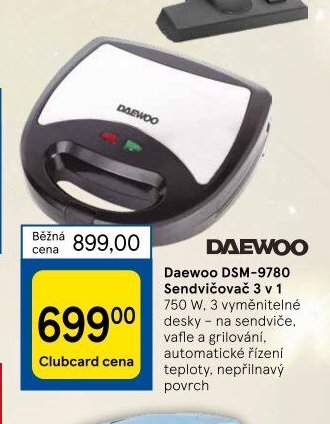Daewoo DSM-9780 Sendvičovač 3 v 1