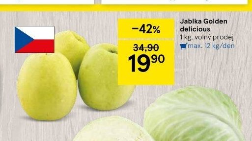 Jablka Golden delicious