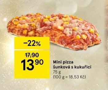 Mini pizza šunková s kukuřicí